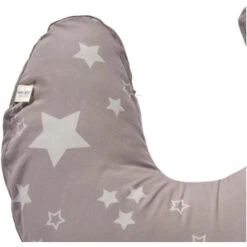 Stillkissen Stillmond, Bezug Bio-Baumwolle, Kapok-Füllung Sterne Grau -Hans Natur Kindersale ef25514d 287777
