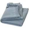 Babydecke Bio-Baumwolle Wellenkante Graublau