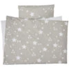 Kinderbettwäsche Bio-Baumwolle Stern Grau