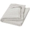 Babydecke Bio-Merinowolle Pointelle Grau