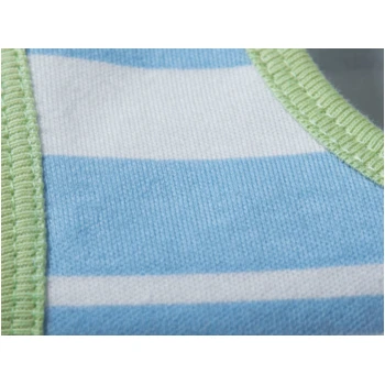 Kinder Unterhemd Bio-Baumwolle Türkis-weiß 2 Kinder Unterhemd Bio-Baumwolle Türkis-weiß – Bild 2