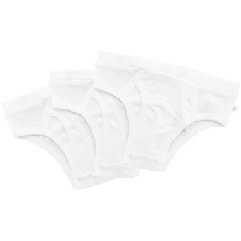 Jungen Slip Mit Eingriff Bio-Baumwolle 3er Set Off White 1 Jungen Slip Mit Eingriff Bio-Baumwolle 3er Set Off White