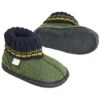 Kinder Hausschuhe Hüttenschuhe Olive-marine