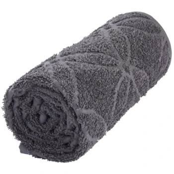 Handtuch Bio-Baumwolle Frottee Blume Dunkelgrau 3 Handtuch Bio-Baumwolle Frottee Blume Dunkelgrau – Bild 3