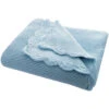 Babydecke Bio-Baumwolle Mit Muschelkante, Blau