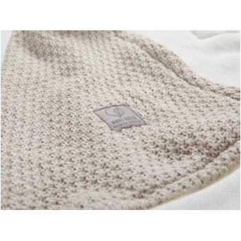 Einschlagdecke Babyschale Bio-Baumwolle Light Beige Melange 8 Einschlagdecke Babyschale Bio-Baumwolle Light Beige Melange – Bild 8
