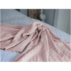 Babydecke Bio-Baumwolle Strick Pointelle Altrosa -Hans Natur Kindersale fdaa6c2c 348504