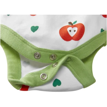 Baby Body Kurzarm Bio-Baumwolle Apfel 2 Baby Body Kurzarm Bio-Baumwolle Apfel – Bild 2